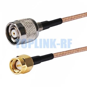 SMA Male Plug to RP-TNC Male (Female Pin) Connector RF Pigtail Coax RG316 Cable - Photo 1/4