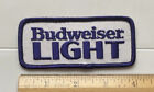 Patch brodé bleu blanc Budweiser Light Beer Bud Lite souvenir 4 pouces de long