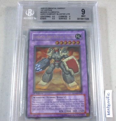BGS 9 Elemental Hero Rampart Blaster EEN-EN033 1st Ultimate Rare English YuGiOh - Image 1 of 4