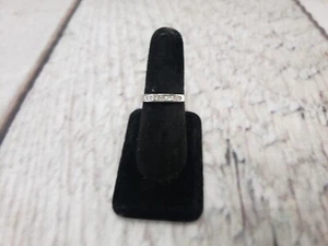 Anillo PT Mujer Talla 8 3.90DWT 950 Platino, 8x Corte Cuadrado Diamantes Canal Anillo - Imagen 1 de 7