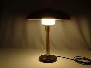 Unusual Art Deco Table Lamp Glass Nickel Bauhaus Poulsen PH 3/2 Era - Picture 1 of 12