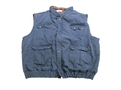 Chaleco Leñador Vintage Bolsillos Acolchados Sin Talla Etiqueta Azul Exterior Foto 1 de 4