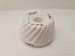 Kerzenhalter Backform Kuchen Keramik Ø 6x 3 cm weiß - Bild 1 von 3