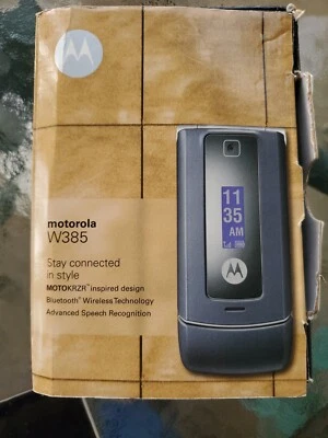 Motorola W Series W385 US U.S. Cellular Gray/Silver Flip Cell Phone Never Used?? - Image 1 of 4