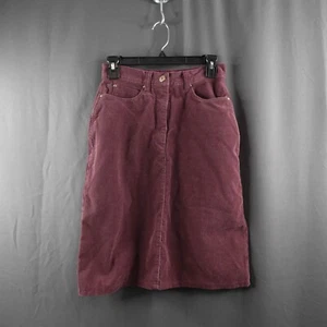 Vintage Sergio Valente Corduroy Skirt 3 Purple Y2K Preppy Minimalist Academia - Picture 1 of 10