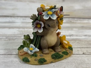 Charming Tails Fitz and Floyd 97/21 PEEK-A-BOO BOUQUET Mouse Figurine - Picture 1 of 6