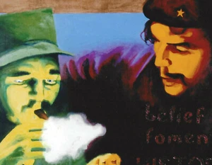 FIDEL CASTRO & Che Guevara Share Stogie - Cuban Revolution - Digital Art Print - Imagen 1 de 2