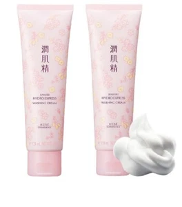 Kose Junkisei HYDRO EXPRESS Hyaluronic Acid Washing Facial Cream 125ml x 2 - Picture 1 of 3