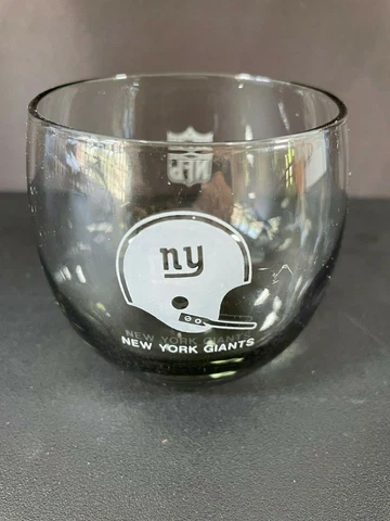 Vintage New York Giants Smoked Rocks Cocktail Glass NY NFL Football Retro 70s Cover