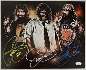 MICK FOLEY SIGNED 11X14 PHOTO 3 FACES OF FOLEY WWE JSA CLEARANCE - Picture 1 of 3