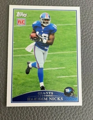 2009 Topps Hakeem Nicks Rookie Card RC #335 New York Giants  - Image 1 of 2