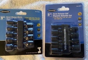 WARRIOR Sae and Metric Quick Release Magnetic Nutsetter Set 9 Pc hand tools.. - Picture 1 of 9