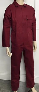 Maroon Flame Fire Retardant Resistant Welder Boilersuit Coverall Overall New - Picture 1 of 4