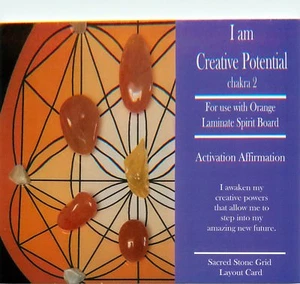 I am Creative Potential Grid Card 4x6 Heavy Cardstock for Healing Crystals  - Picture 1 of 2