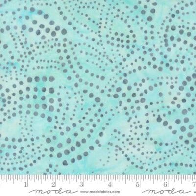 Blue Ridge Batiks Dota Aqua Frost for Moda 1/2 YD 4367 23 - Image 1 of 2