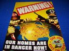 WWII "HOMES ARE IN DANGER/TWICE A PATRIOT.."..2-PAGE PROPAGANDA POSTER (357JJ)