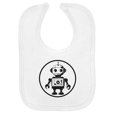 Babero de bebé de algodón suave 'Cute Robot' (BI00058487) Foto 1 de 3
