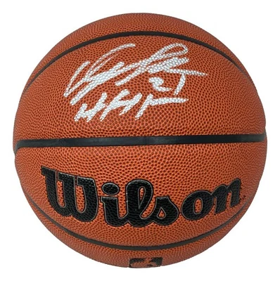 Dominique Wilkins Atlanta Hawks Signed NBA Wilson I/O Basketball HHR Insc BAS - Image 1 of 2