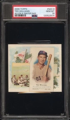 TED WILLIAMS 2006 Topps A & G N43 BOX LOADERS #N43-8 PSA 10 GEM MT (C: 574) - Image 1 of 2