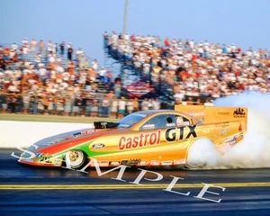 JOHN FORCE GOLD CASTROL FUNNY CAR AWESOME BURNOUT 13X19 GLOSSY POSTER #W9 - Picture 1 of 1