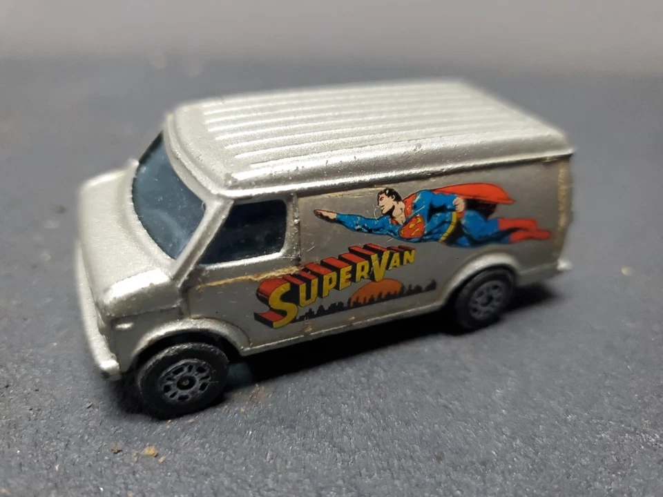 Vintage 1978 Corgi Juniors Diecast 1/64 Superman Super Van Delivery Truck US Van - Image 1 of 4