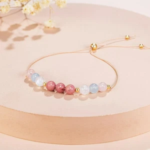 PREGNANCY Bracelet Crystal Rose Quartz Gift for Mummy To Be Pregnancy Gift Card - Picture 1 of 6