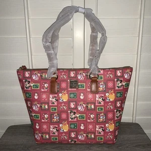 DOONEY AND BOURKE DISNEY PARKS 2024 Red Christmas Tote Bag NWT - Picture 1 of 3