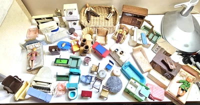 62 Pieces Lot Vintage Ideal & Others Japan Petite Princess Dollhouse Furniture - Image 1 of 4