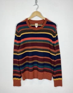 Gap Sweater Merino Wool Striped Pattern Men’s Size M Multicolour Top USA Brand - Picture 1 of 8
