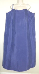 Soft Surroundings Maxi Dress Plus 3X Sleeveless Purple Silky Cupro Satin Straps - Picture 1 of 10