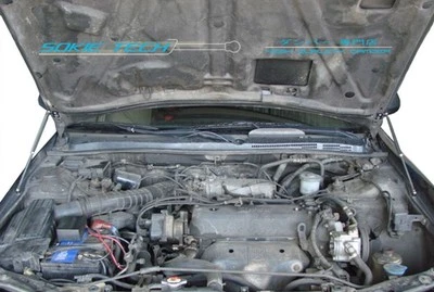 Black Strut Gas Hood Shock Damper Kit fits 1990-1993 DX LX EX Honda Accord SE CB Foto 1 de 2