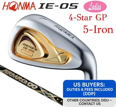 Ladies HONMA BERES IE-05 4-Star GP 5-Iron 24° L-Flex ARMRQ∞ 39 Single Iron Women - Image 1 of 4