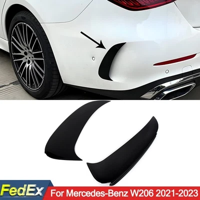 Glossy Black Rear Side Vents Canards For Mercedes-Benz W206  C200 C300 2021-2023 Foto 1 de 4