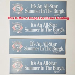 Vtg 4 Sticker Lot #ABR: WPXI TV Pittsburgh Pirates 1994 Baseball All-Star Game - Picture 1 of 3