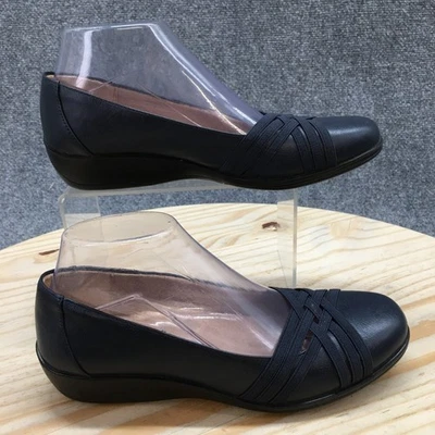 LifeStride Shoes Womens 7.5M Incredible 2 Loafer Blue Faux Leather Casual Round - Image 1 of 4