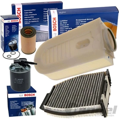 Bosch Filter Kit Package Fits Mercedes C/E Class W/S 204 212 GLK X204 - Image 1 of 4