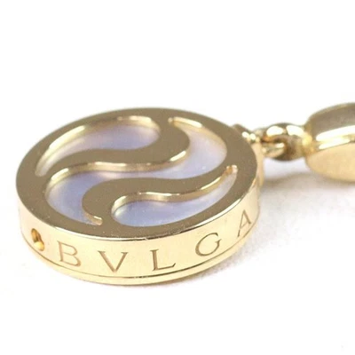 Berloque óptico BVLGARI ouro amarelo 18K pingente de madrepérola superior 750 anos branco - Imagem 1 de 4