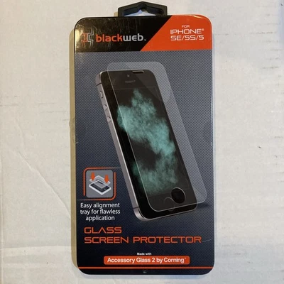 Protector Pantalla Cristal Blackweb Para iPhone SE, 5, 5S Nuevo, Cristal Corning Foto 1 de 4