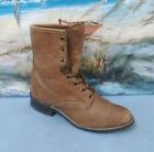 Laredo Distressed Brown Leather Lace Up Cowboy Boots Womens Sz 7 M Style 112 Usa