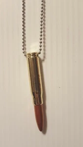 Bullet Pendant Charm / 24" Ball chain Necklace - Picture 1 of 3