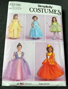 2024 Simplicity Pattern R12196 Toddler & child's Princess Costume Sz 1/2-2 Uncut - Picture 1 of 7
