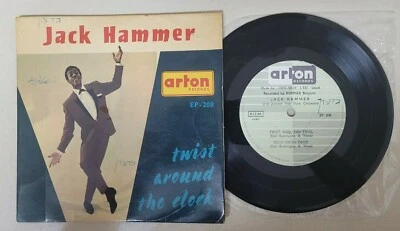 JACK HAMMER TWIST AROUND THE CLOCK RARE ISRAELI EP UNIQUE COVER ISRAEL 1962 - Image 1 of 2