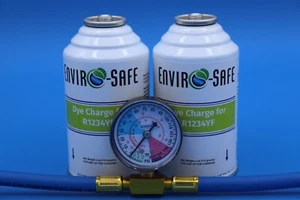 Refrigerant dye charge for R1234yf, UV dye, R-1234yf, Enviro-Safe, 2 cans, - Picture 1 of 3
