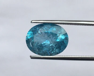 Fabulous natural aquamarine oval cut gemstone good blue color 3.50 carat - Image 1 of 4