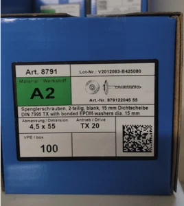 Kalotten Alu 76/18 Wellplatten Lichtplatten + 4,5 x 55 mm Spenglerschraube - Bild 1 von 4