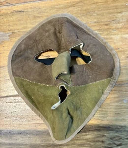 Seltene Vintage 60er Jahre Leder Skimaske zweifarbig - Bild 1 von 8