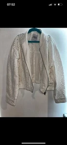 Zara Jeansjacke Lochstickerei Neu 140 - Bild 1 von 2