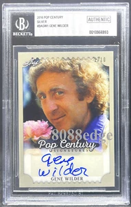 2016 POP CENTURY AUTO: GENE WILDER #2/10 AUTOGRAPH "WILLY WONKA/FRANKENSTEIN"BAS - Picture 1 of 5