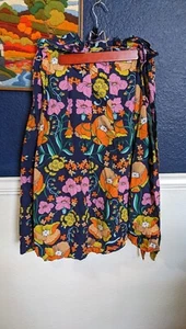 Anthropologie Corey Lynn Calter Kyla Paperbag Midi Skirt Floral Sz Large L - Picture 1 of 10