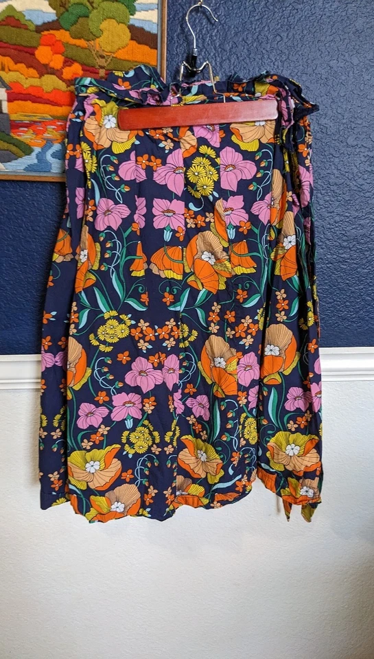 Anthropologie Corey Lynn Calter Kyla Bolsa de Papel Falda Midi Floral Talla Grande L Foto 1 de 4